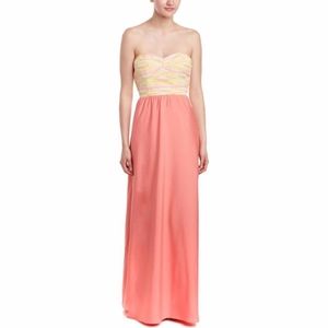 Anthropologie Shop Bop Hutch Pink and Yellow Maxi